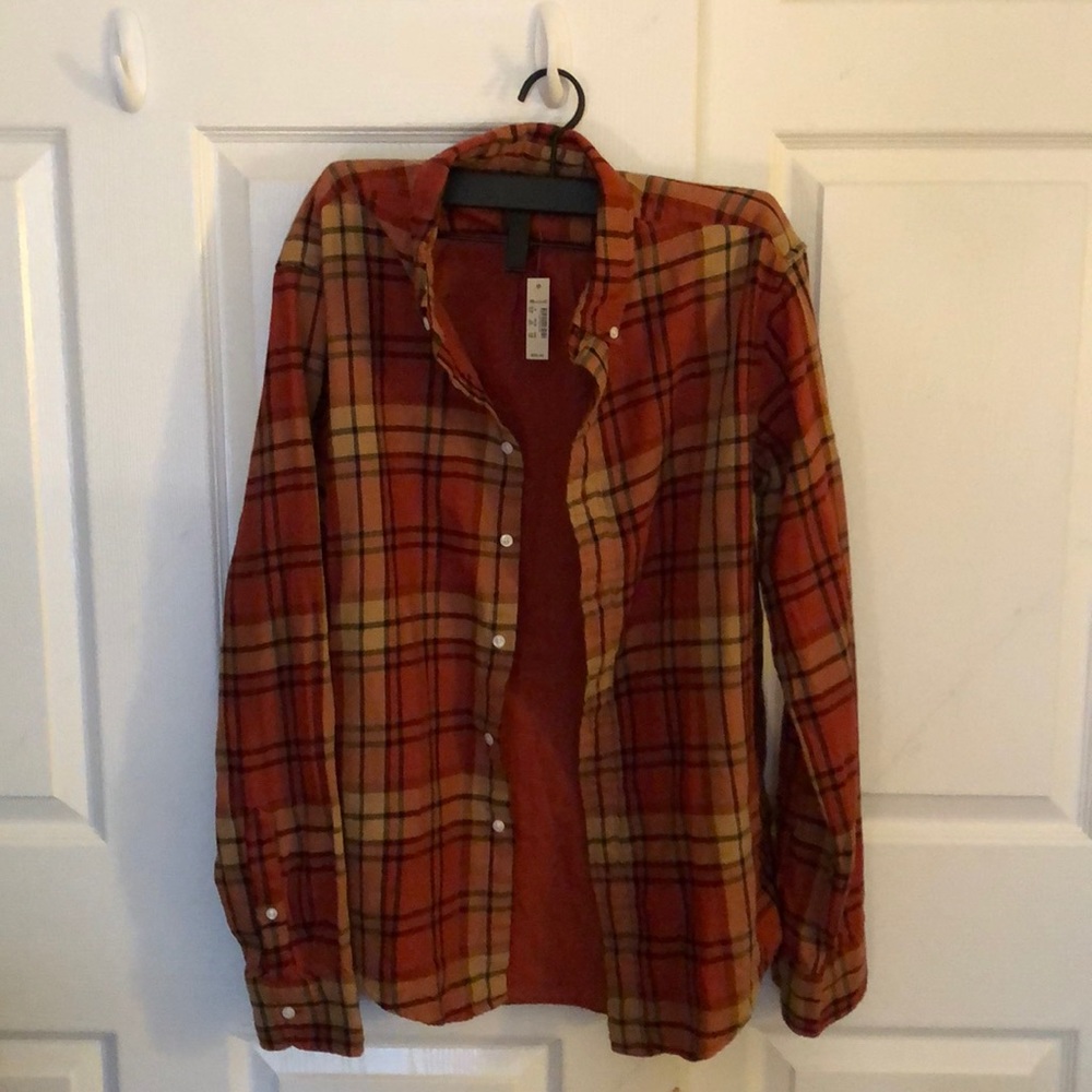 Madewell Medium Red Plaid Shirt